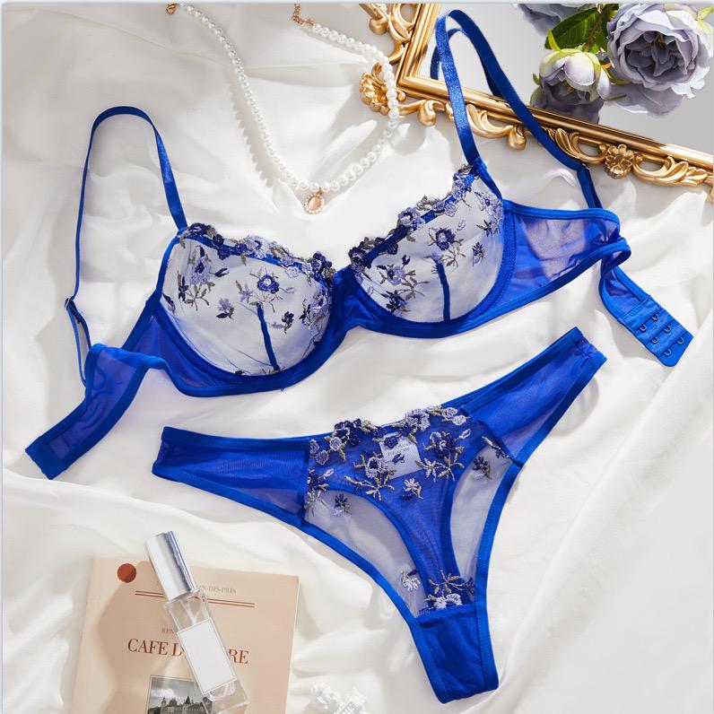 Ensemble de soutien-gorge string sexy ultra-fin